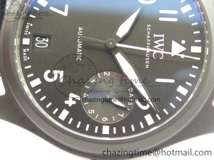 MIROTIME 0815 Big Pilot Real PR IW502001 Real Ceramic ZF 1:1 Best Edition On Black Calfskin Strap A51111 V Seasonal 7227